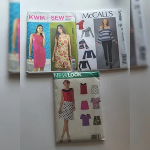Sewing Pattern Lot New Look 6193 McCall's 7686 Kwik Sew 3985 Dress Skirt Top - Picture 1 of 2