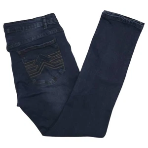 PD&C Jeans Mens 36x32 Slim Straight Leg Stretch Blue Denim Pockets - Picture 1 of 12