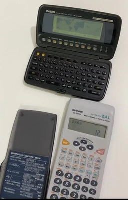 Vintage Casio SF-8350R Digital Diary 64KB & Sharp EL-531VH Scientific Calculator - Image 1 of 4