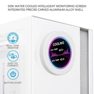 2.1 Inch IPS PC Temperature Display For Water Cooling Systems AIDA64 Round Type - Afbeelding 1 van 24