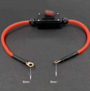 Waterproof 60A 12/24V Motorcycle Power Master Switch Battery Disconnector &Cable - Picture 1 of 9