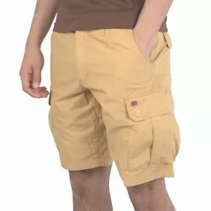 Napapijri Noto 5 Mens Cargo Shorts Sand Prairie Beige Size. S (30) - Picture 1 of 6