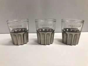 3 Shot Glasses Gunmetal-Plated Rig Base Rag & Bone Neiman Marcus Designer NY - Picture 1 of 1