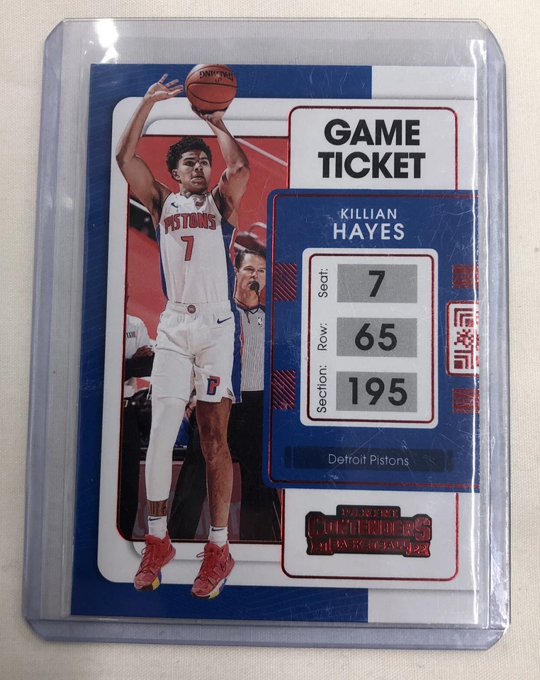 Killian Hayes 2021-22 Panini Contenders Basketball 78 Red Foil Game Night Ticket - Image 1 of 2