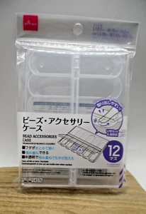 12 Compartimentos Cuentas Accesorios Caja Estuche Plástico Transparente DAISO JAPÓN - Imagen 1 de 2