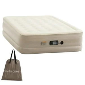 Aufblasbare 18" Luftmatratze mit integrierter Pumpe selbstaufblasend Blow Up Queen - Bild 1 von 7