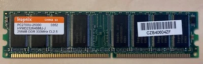 HYNIX HYMD232646B8J-J 256MB DDR 333MHZ - Image 1 of 3