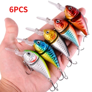6 piezas Pike Wobbler cebo de pesca cebo de natación cebo de pesca realista señuelo de pesca - Imagen 1 de 12