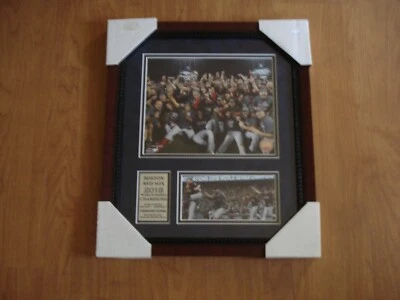 Medias Rojas de Boston 2018 MLB Campeones de la Serie Mundial Coleccionables - Foto enmarcada ¡Bonita! Foto 1 de 2