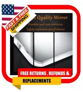 24 in. W x 36 in. L Single Frameless Bathroom Wall Mirror - Picture 1 of 7