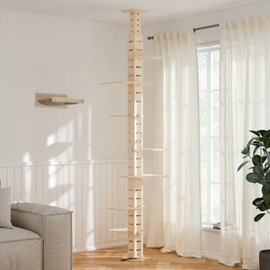 COZIWOW Kratzbaum Turm bodenhoch verstellbar Katzenkletterturm - Bild 1 von 21