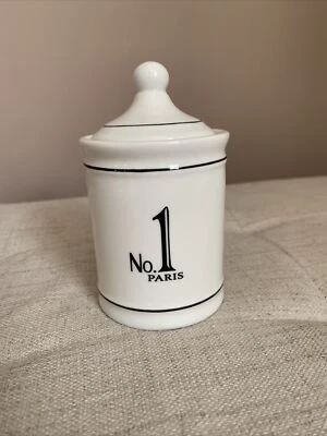 Mini recipiente de almacenamiento de cerámica / frasco con tapa - No.1 París - NUEVO Foto 1 de 4