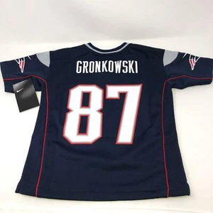 Rob Gronkowski Nike NFL New England Patriots Blue Jersey Boys (4) Small - Picture 1 of 5