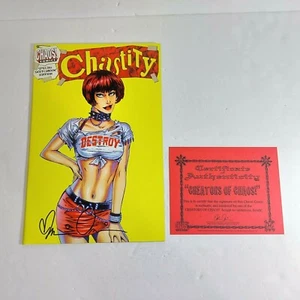 1998 Chastity Special Sketchbook Edition Signed by Brian Pulido w/ COA - Picture 1 of 3