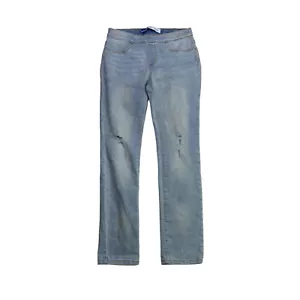 Old Navy Skinny Pull On Jeans Girls Size XL 14-16 Light Wash Adjustable Waist - Picture 1 of 12