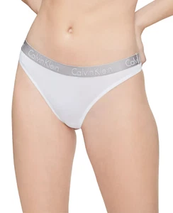 Nuevo con etiquetas Calvin Klein Mujer (X-LARGE) CALVIN KLEIN LOGO MICRO TANGA QD3621-100 - Imagen 1 de 3