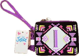 Justice for Girls Initial Boho Wristlet Wallet "I" NWT! - Picture 1 of 2