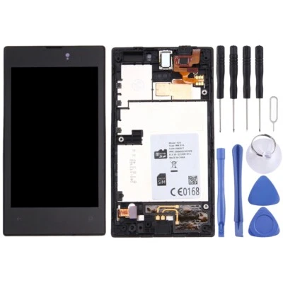 LCD Display + Touch Panel with Frame for Nokia Lumia 520 (Black) - Image 1 of 4