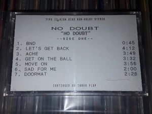 SUPER RARE NO DOUBT SELF TITLED 1ST ALBUM INTERSCOPE PROMO CASSETTE TAPE INDIE - Picture 1 of 6