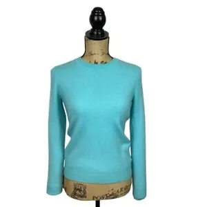 Maglione Tahari donna medio 100% 2 strati cashmere girocollo maglione turchese - Foto 1 di 8