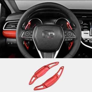2pcs Shift Paddle Extension Steering Wheel For Toyota Camry 2018-2023 Red Alloy - Picture 1 of 5