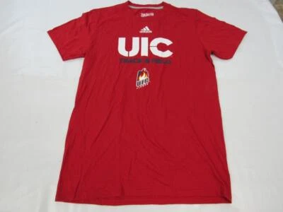 Nueva Camisa Roja Adidas UIC Flames Atletismo Para Hombre Talla S Pequeña Climalite Foto 1 de 4