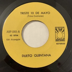 Dueto Quintana Triste 10 De Mayo El Jefe Y Su Grupo Un Mal Amor Vinyl Single 7" - Picture 1 of 4