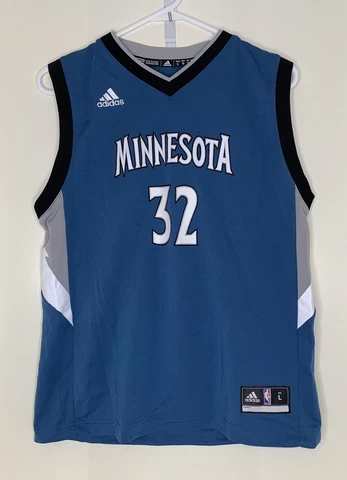 Minnesota Timberwolves Youth L Large 14-16 KAT Towns 32 Adidas Basketball Jersey Cover