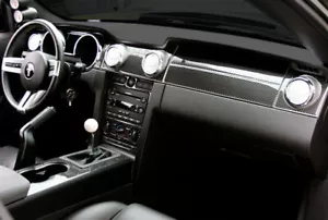 REAL CARBON FIBER INTERIOR DASH TRIM KIT FIT FORD MUSTANG 05 2006 2007 2008 2009 - Picture 1 of 11