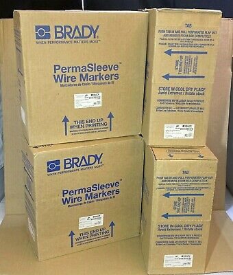 QTY 1000 Brady PermaSleeve Wire Markers PART # 3PS-375-2-WT • 500$