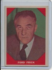 1960 Fleer Baseball Card Ford Frick Commissioner of Baseball Near Mint # 74