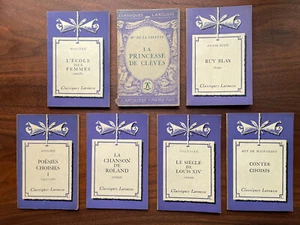 Classiques Larousse Set of 7 books in French: Moliere, Hugo, de Maupassant - Picture 1 of 12