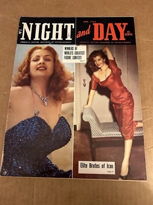 Night and Day Magazine June 1954 Tempest Storm Cover, Eve Meyer, Maria Stinger - Image 1 of 4