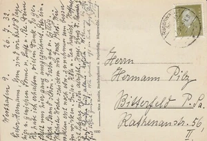 DR - Mi 465 - EF - Postkarte - Stempel xx.7.32 Rügendwaldermünde - Bild 1 von 2