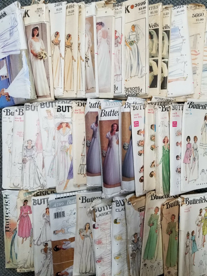 Butterick Wedding Dress Sewing Patterns Bride Bridal Prom 1940s+ 55 to Pick From - Image 1 of 1