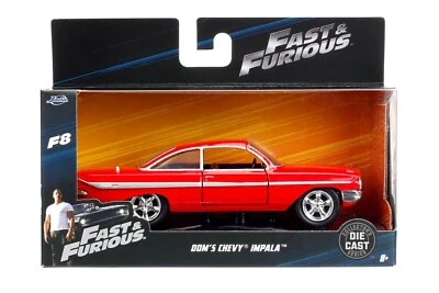JADA 98304 1:32 Fast & Furious Dom's 1961 Chevy Impala RED - Image 1 of 4