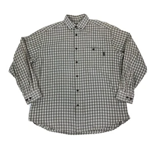 Woolrich Button Down Shirt Mens Large Plaid Cotton Flannel Long Sleeve Green - Picture 1 of 7