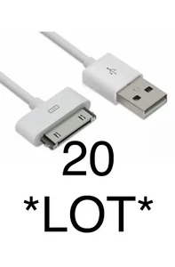 20x USB Charger Cable iPhone 4 Cable 3ft Sync Data Charging Cord Apple iPad/iPod - Picture 1 of 2