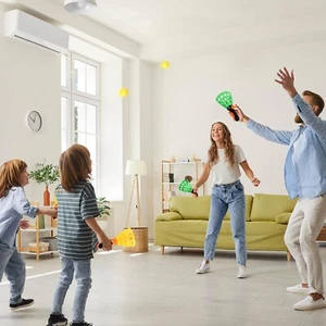 Pop and Catch Ball Game Outdoor Indoor 4 Catch Launcher Baskets 8 Balls - Picture 1 of 7
