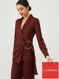 Nueva con etiquetas Chaqueta Suave con Ojales Jacquard Very Animal - Estampado Talla 14 - Imagen 1 de 3