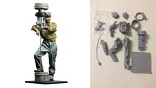 1/16 FIGURINE RESINE : OFFICIER KRIEGSMARINE SOUS-MARIN U-BOOT MARINE MILITAIRE