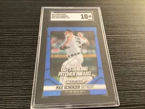 2014 Panini Prizm Blue Mojo Prizm Max Scherzer #205 7/75 SGC 10 - Foto 1 di 3