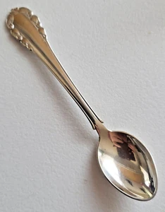 Sterling Silver  Demitasse Spoon - Demark 4 1/4" - Picture 1 of 4