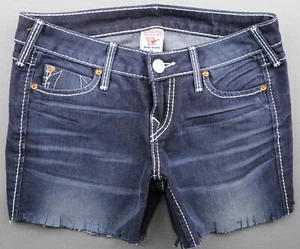 Pantaloncini jeans vintage donna True Religion taglio USA punto spesso patta taglia 26 - Foto 1 di 9