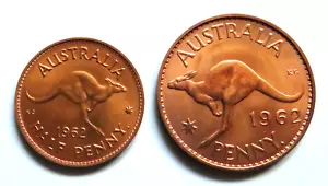 Australia. 1962 Perth - Halfpenny & Penny.. Proof Pair. Full Lustre - FDC - Picture 1 of 6