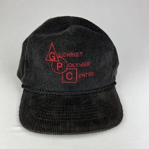 Vintage 1980’s Trucker Hat Snapback Cap Gilchrist Polymer Embroidered Corduroy - Picture 1 of 9