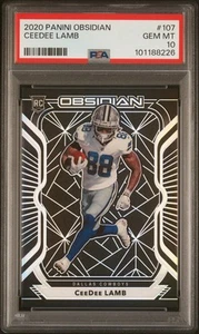 2020 PANINI OBSIDIAN #107 CEEDEE LAMB ROOKIE RC PSA 10 - Picture 1 of 3
