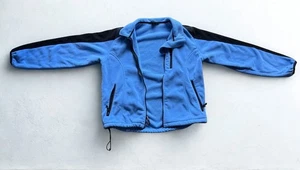 Vintage LL Bean Fleecejacke Damen Med Made In USA Blau Schwarz Colorblock 90s - Bild 1 von 8