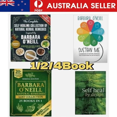 4 Books Self Heal/Sustain Me/Natural Remedies By Barbara ONeill Lost Collection - image 1 of 4