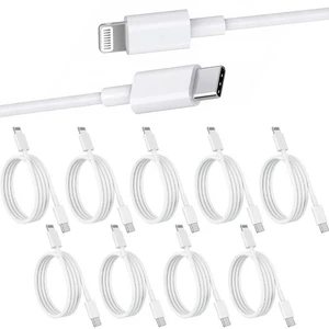 10 Pack 1m Data Fast PD Charger USB Type C to Apple iPhone iPad Cable Cord Bulk - Picture 1 of 4